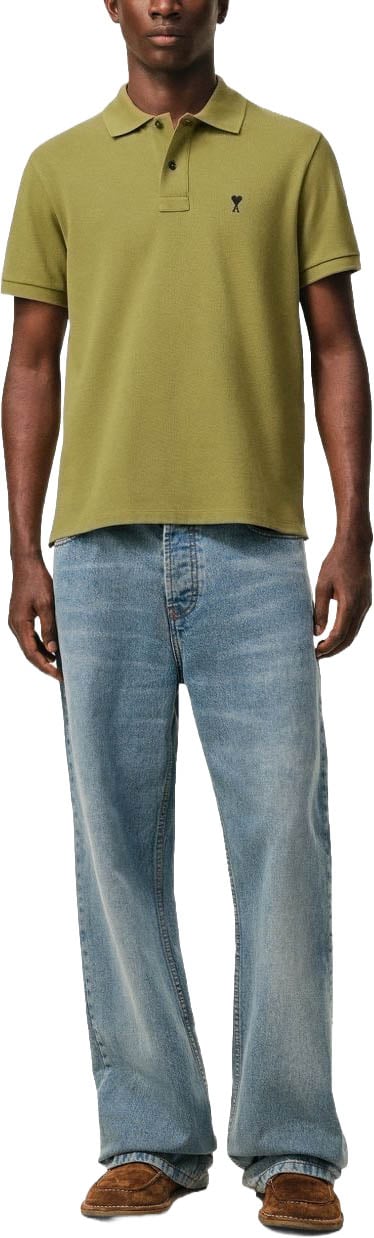 AMI Paris Short-Sleeved Polo Shirt Groen