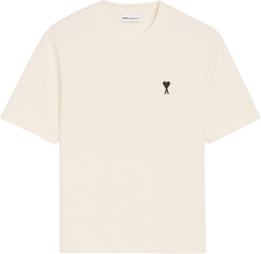 AMI Paris Cream Short-Sleeve T-Shirt Neutraal