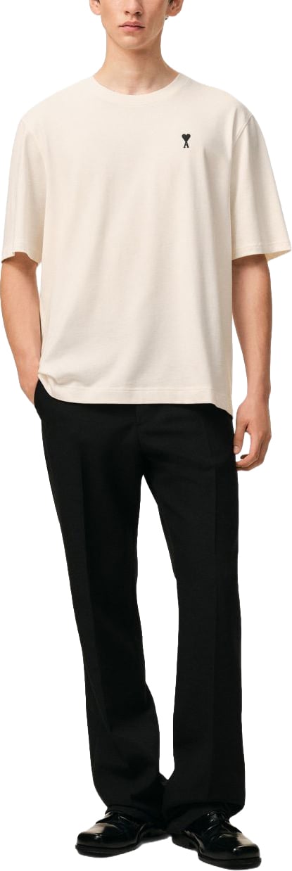 AMI Paris Cream Short-Sleeve T-Shirt Neutraal