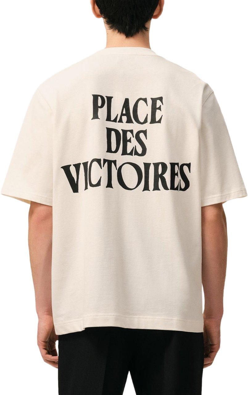AMI Paris Cream Short-Sleeve T-Shirt Neutraal