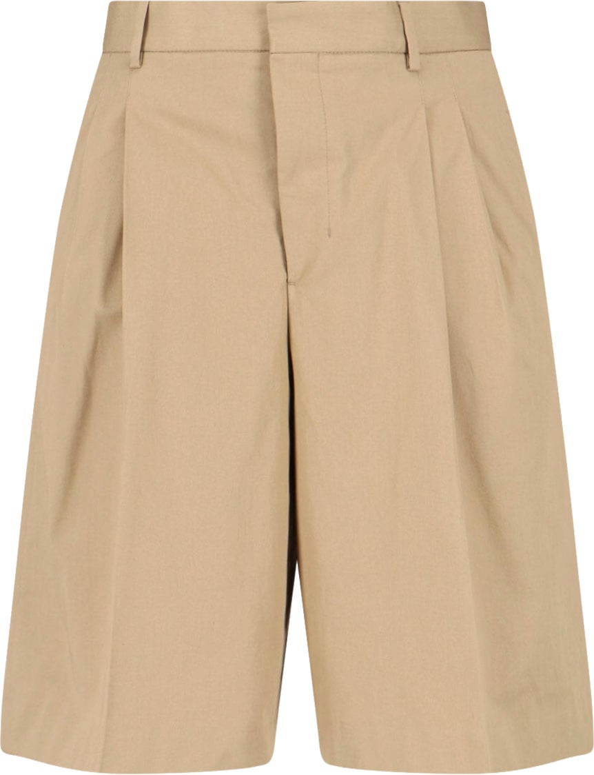 AMI Paris Cotton Bermuda Shorts – Beige Neutraal