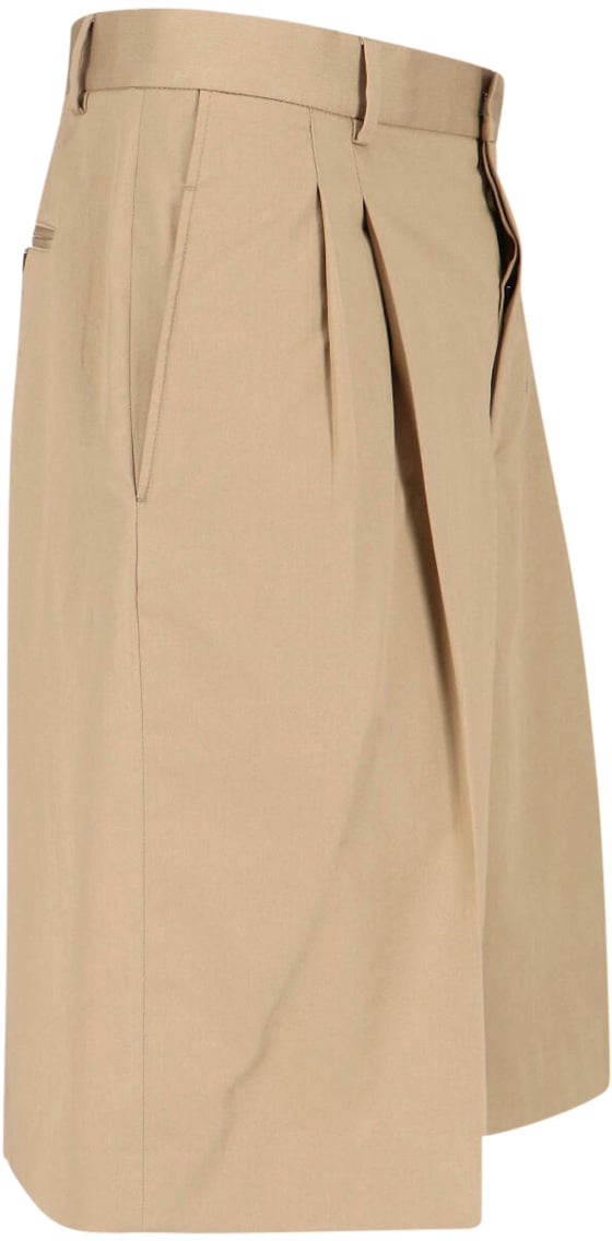 AMI Paris Cotton Bermuda Shorts – Beige Neutraal