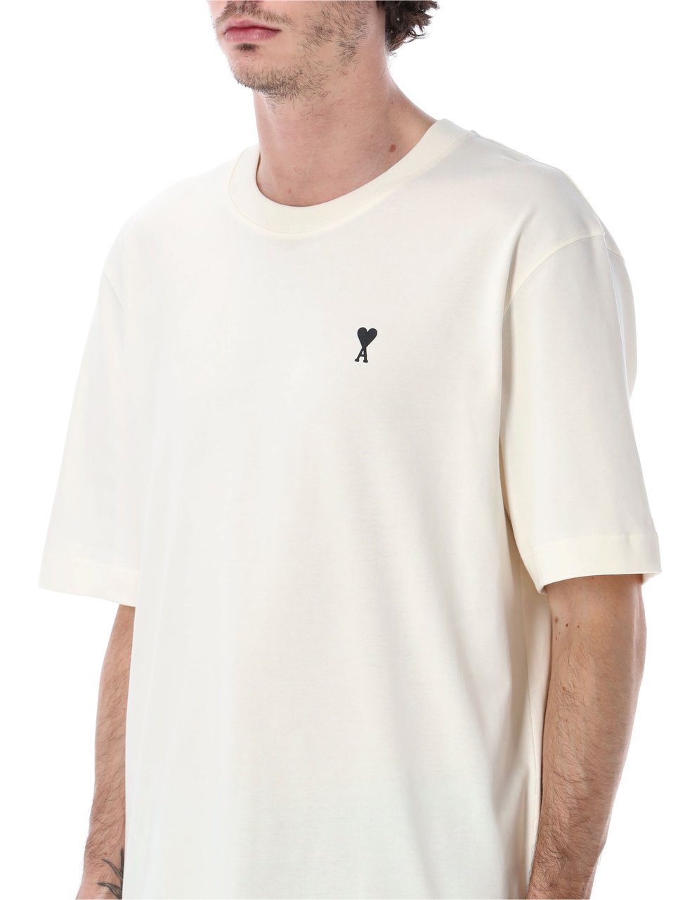 AMI Paris Place Des Victoirs Tee Bianco Wit