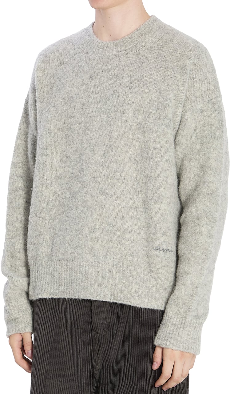 AMI Paris Sweater in alpaca e lan Grijs