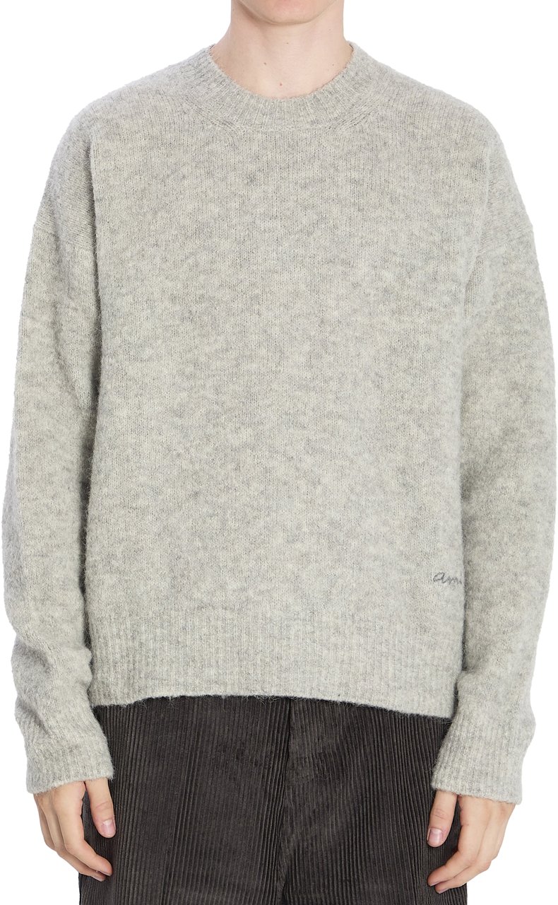 AMI Paris Sweater in alpaca e lan Grijs