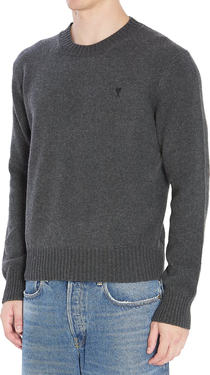 AMI Paris Ami de Coeur crewneck sweater Grijs