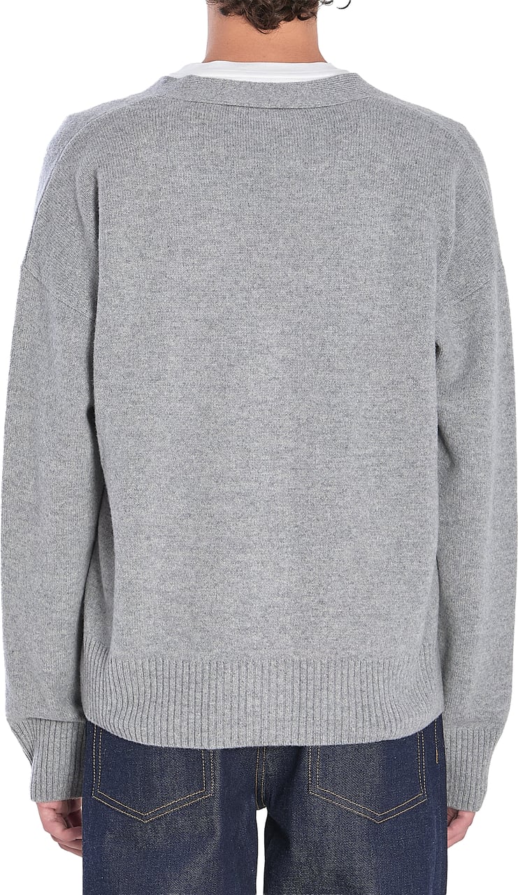 AMI Paris Ami de Coeur cardigan Grijs