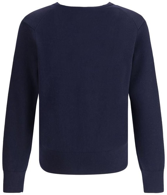 Ami Paris Blue Wool Oves Aries Cardigan Blauw
