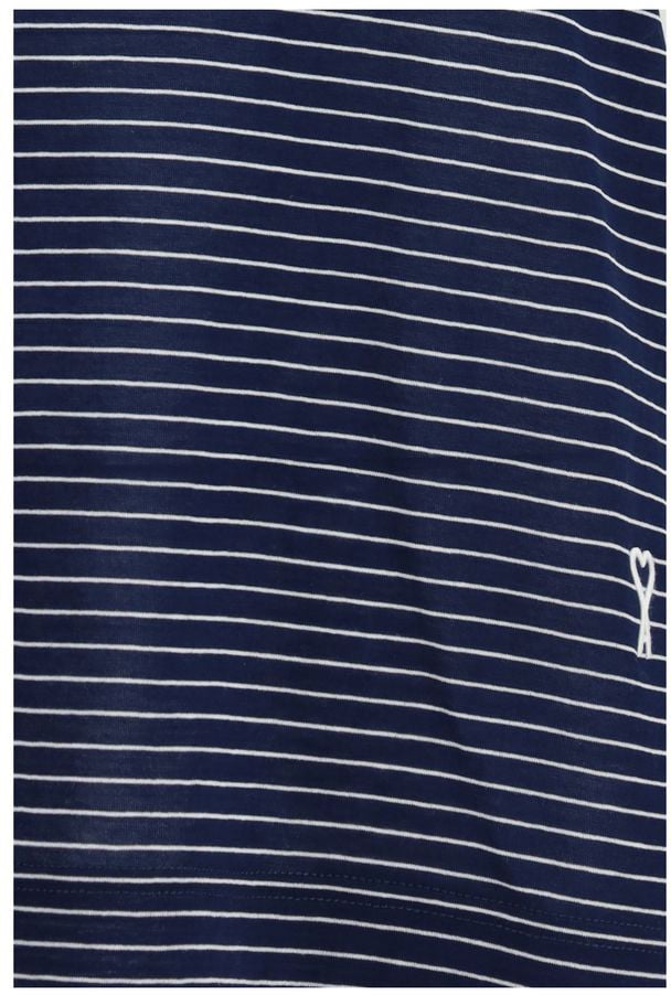 AMI Paris Ami Paris Blue Cotton Tank Tops Blauw