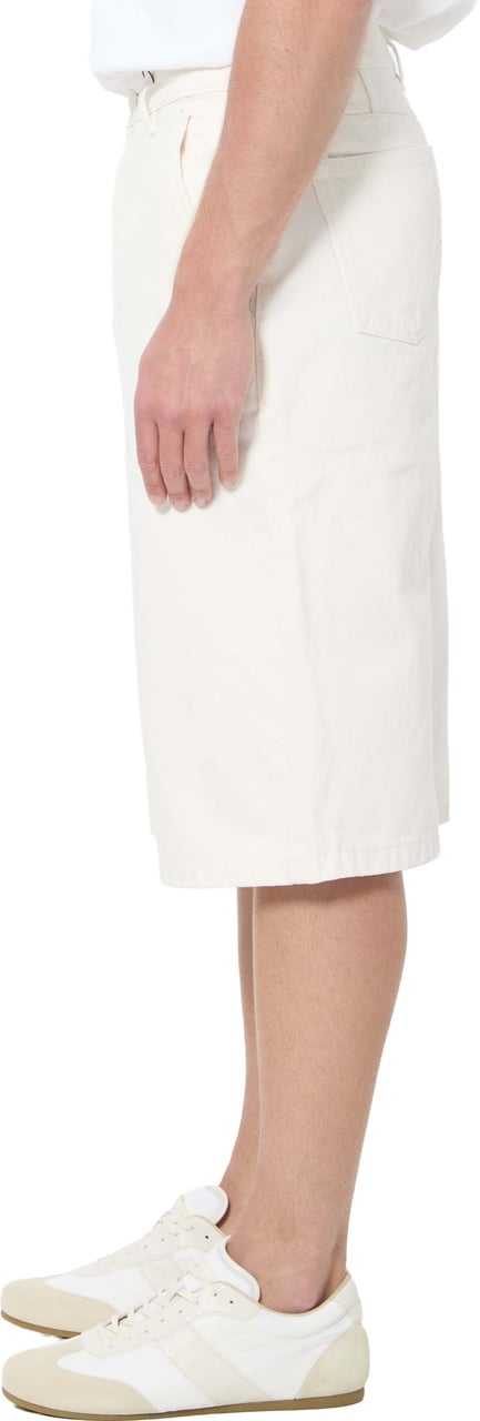 AMI Paris Loose twill Bermuda shorts Beige
