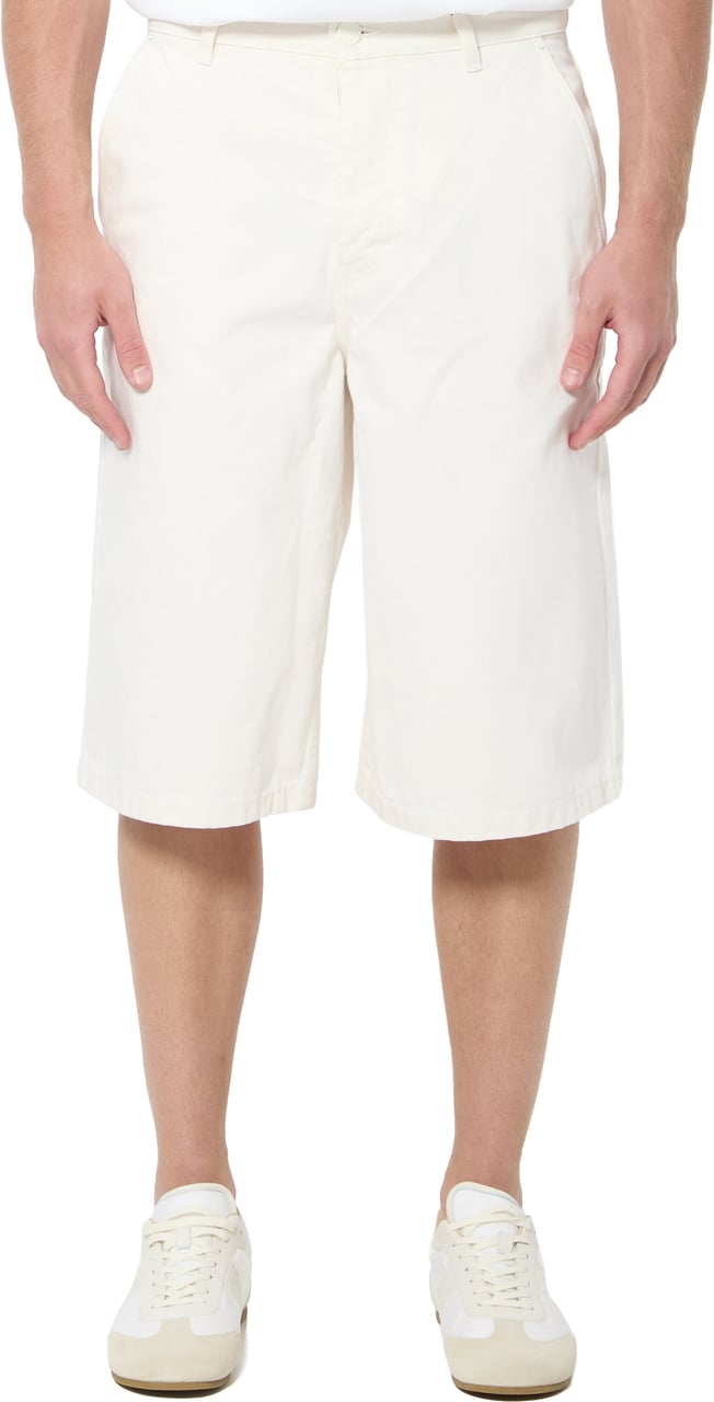AMI Paris Loose twill Bermuda shorts Beige