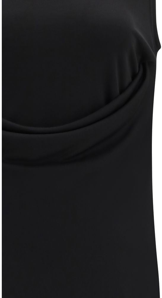 AMI Paris Ami Paris Black Viscose Cocktail Dress Zwart
