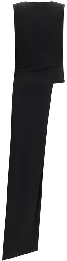 AMI Paris Ami Paris Black Viscose Cocktail Dress Zwart