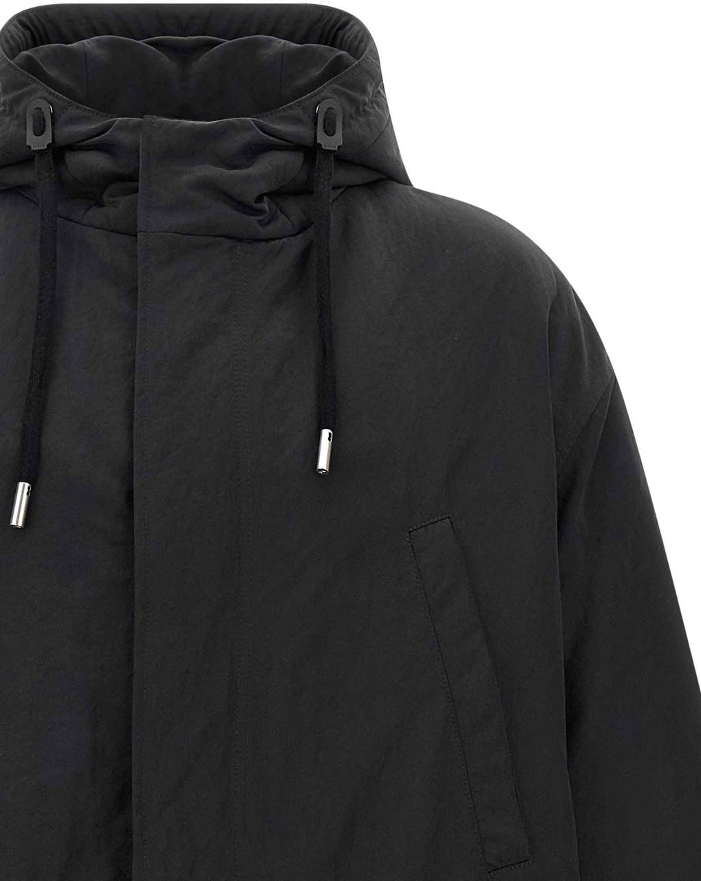 Ami Paris Gray Polyamide Parka Grijs