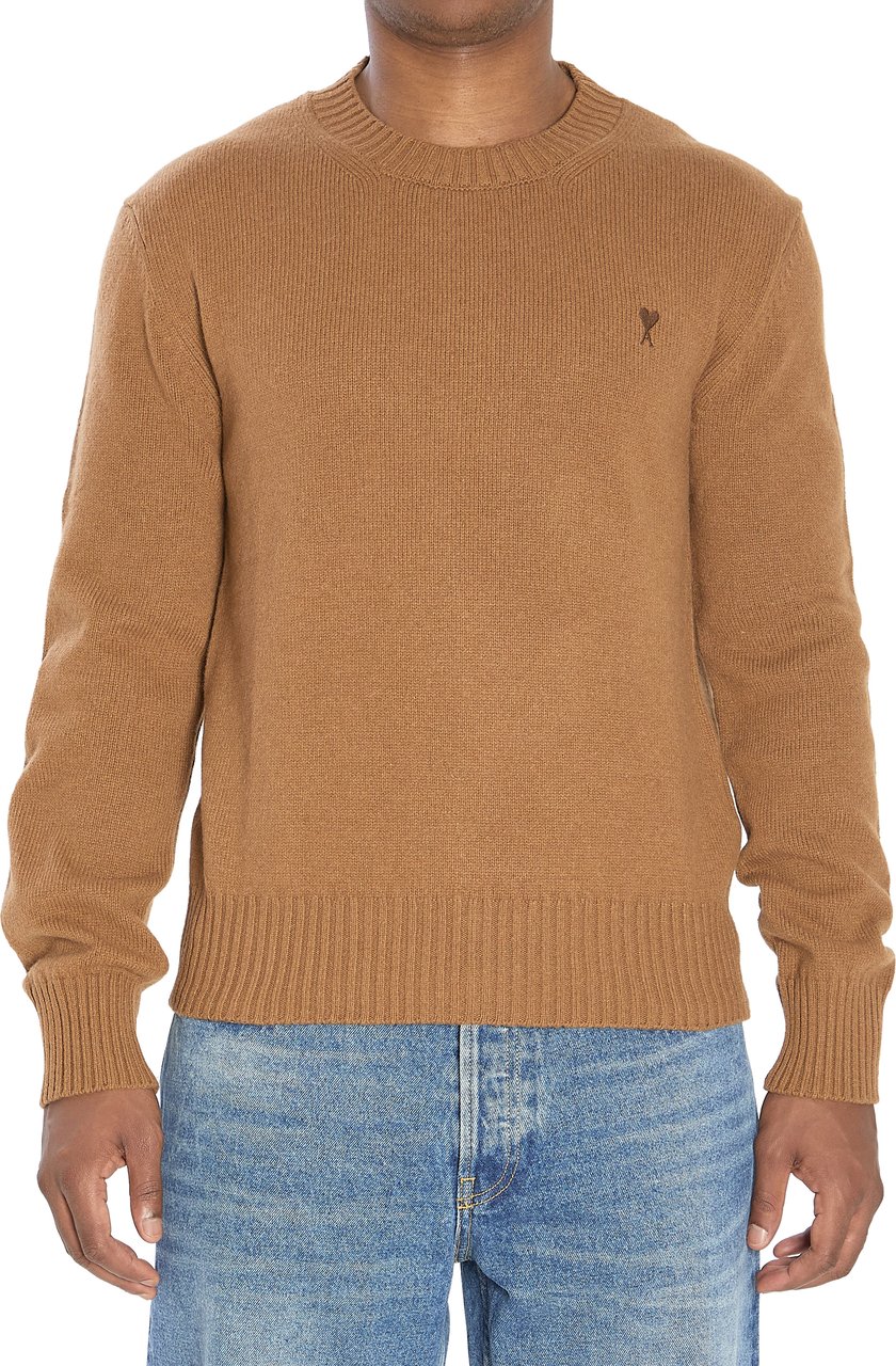 AMI Paris Ami de Coeur crew neck sweater Bruin