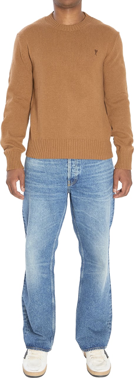 AMI Paris Ami de Coeur crew neck sweater Bruin