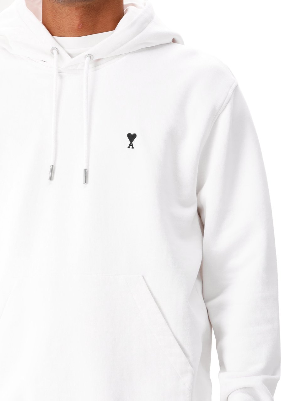 AMI Paris Hoodie Wit Molleton ADC Wit