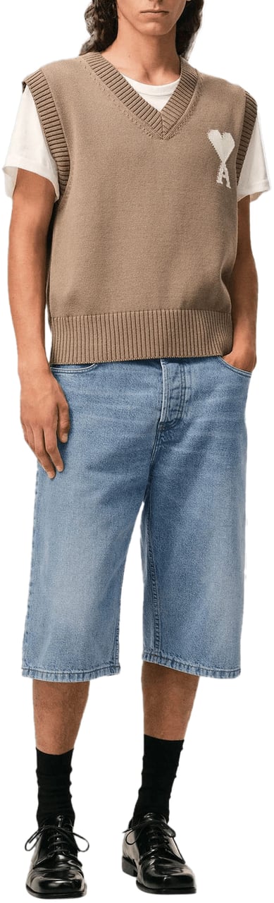 AMI Paris BERMUDA MAAT LARGE FIT BLEU Blauw