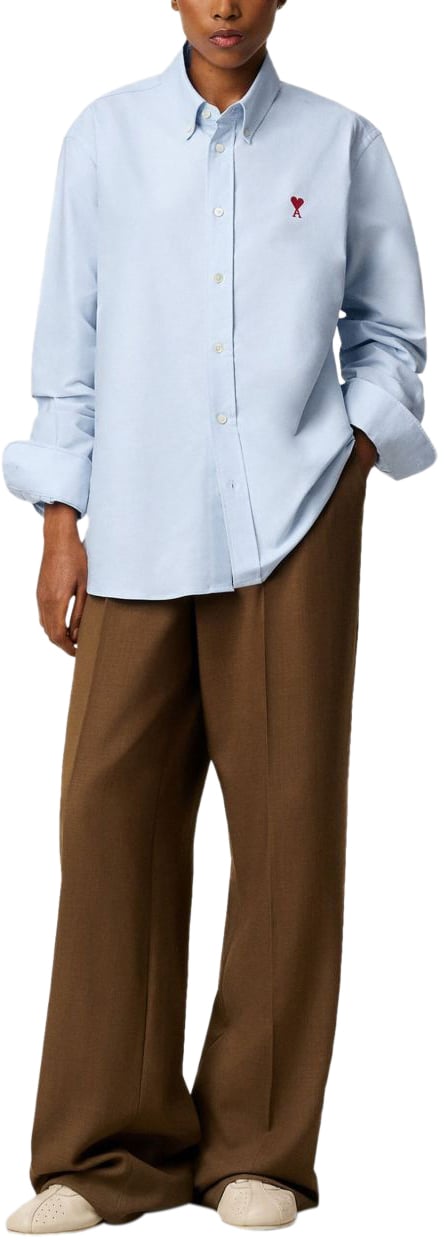 AMI Paris Shirts Ciel Blauw