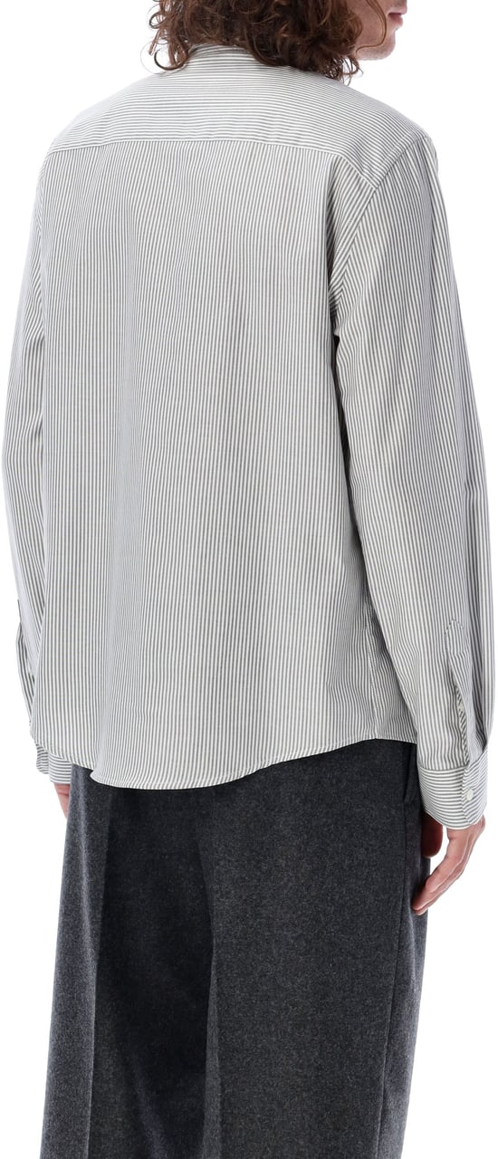 AMI Paris Adc L/S Shirt Bianco Wit