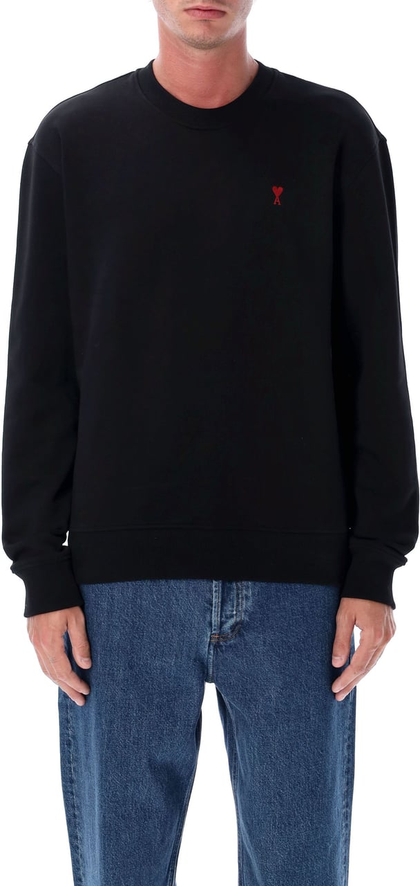 AMI Paris Red Adc Crewneck Nero Zwart