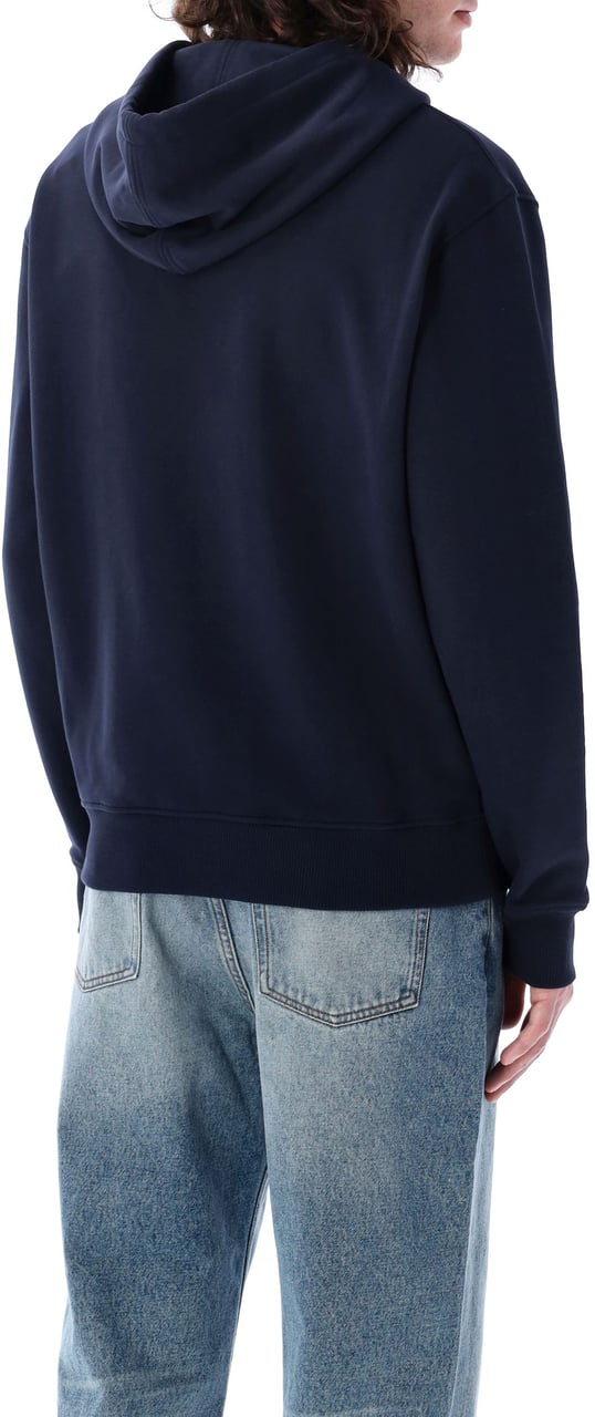 AMI Paris Ami De Coeur Zip Hoodie Blu Blauw