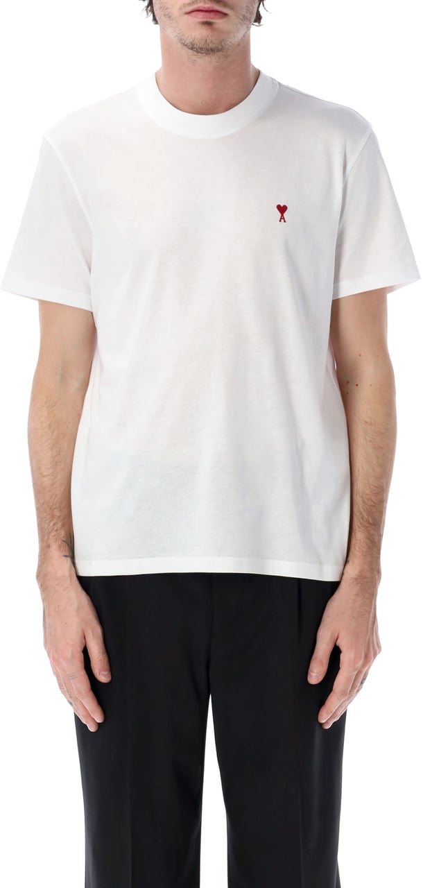 AMI Paris Ami De Coeur Tshirt Bianco Wit