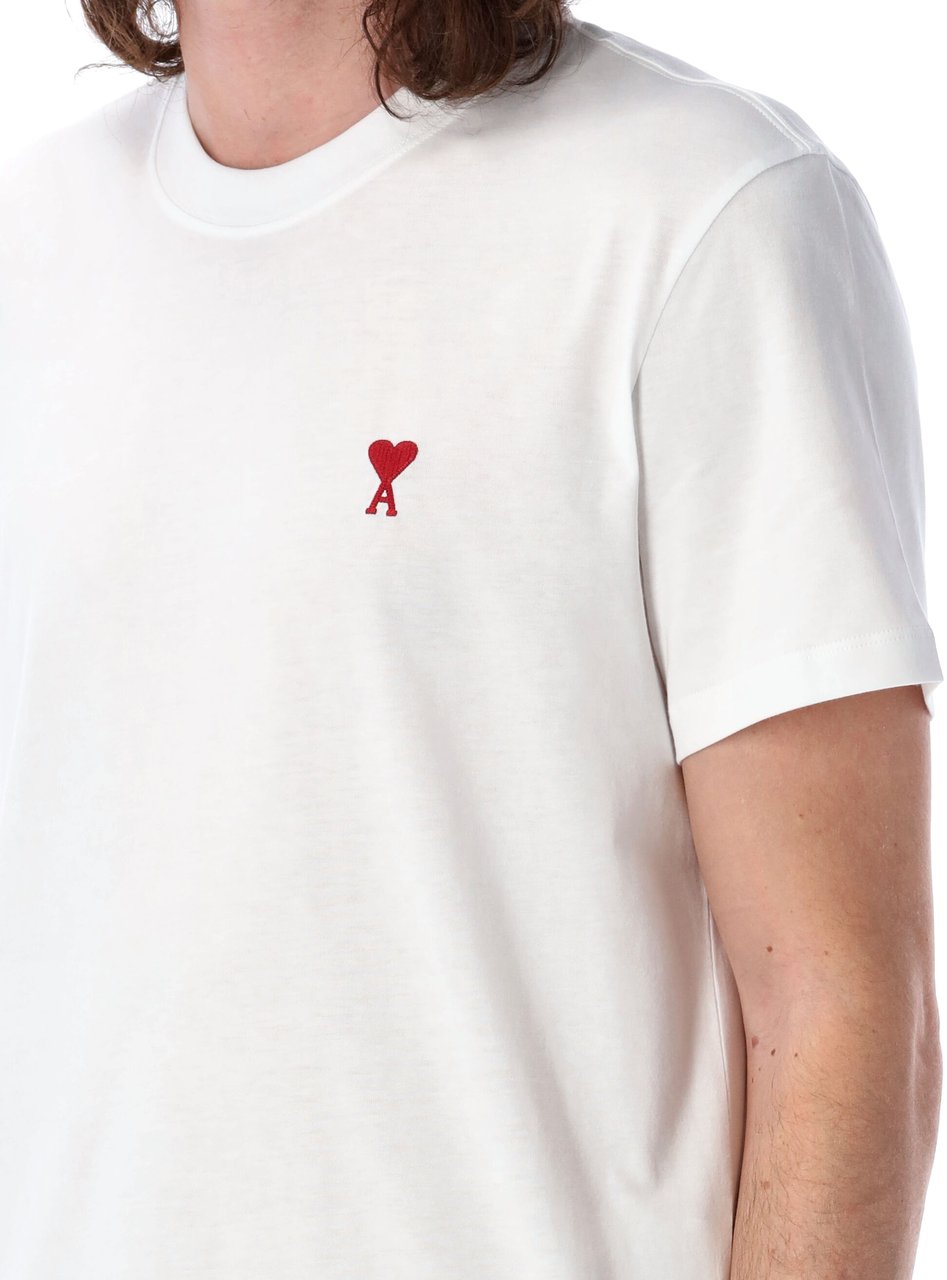 AMI Paris Ami De Coeur Tshirt Bianco Wit