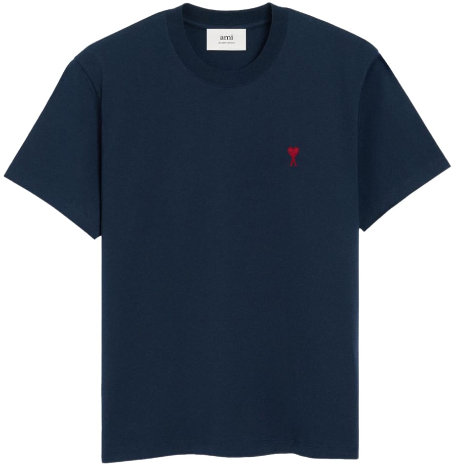 AMI Paris T-Shirts And Polos Marine Blauw