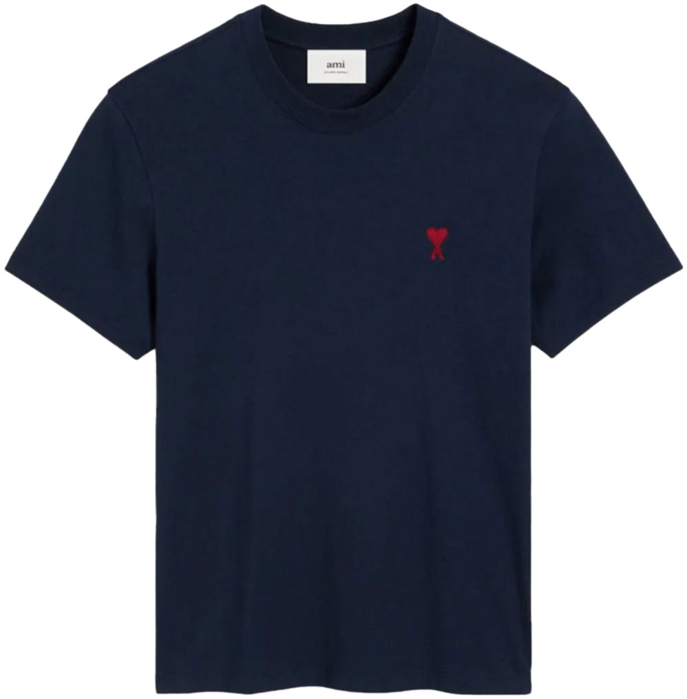 AMI Paris T-Shirts And Polos Bleu Nuit Blauw