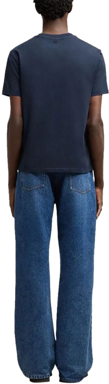 AMI Paris T-Shirts And Polos Bleu Nuit Blauw