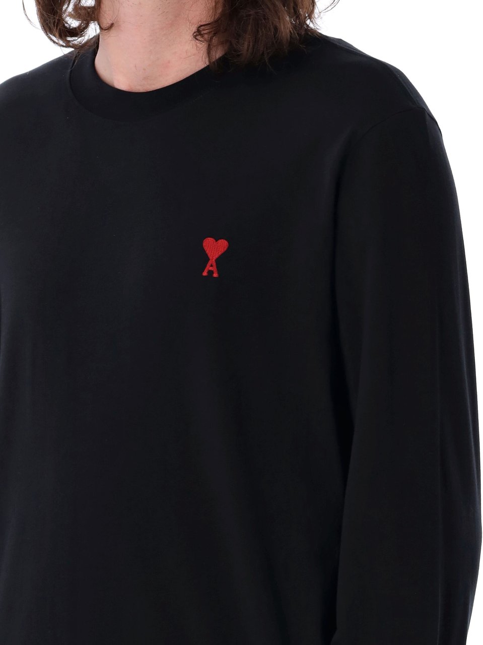 AMI Paris Ami De Coeur Tshirt Nero Zwart