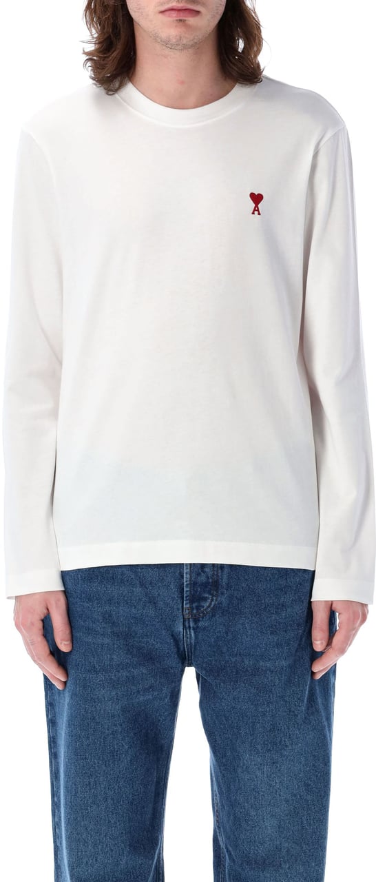 AMI Paris Ami De Coeur Tshirt Bianco Wit