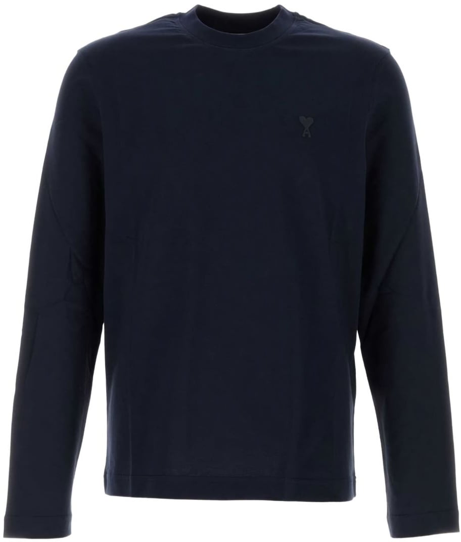 AMI Paris T-Shirts And Polos Blue Blauw