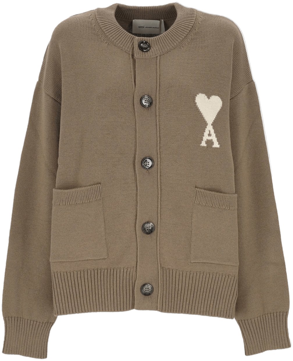 AMI Paris CARDIGAN ADC TAUPE Taupe