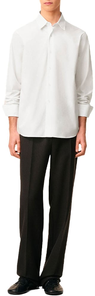 AMI Paris chemise en popeline de coton Beige