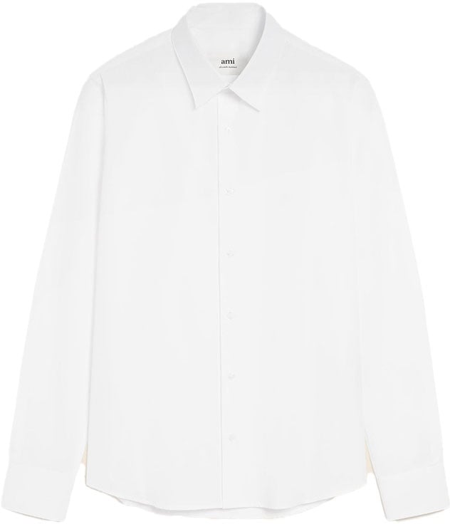 AMI Paris chemise en popeline de coton Beige