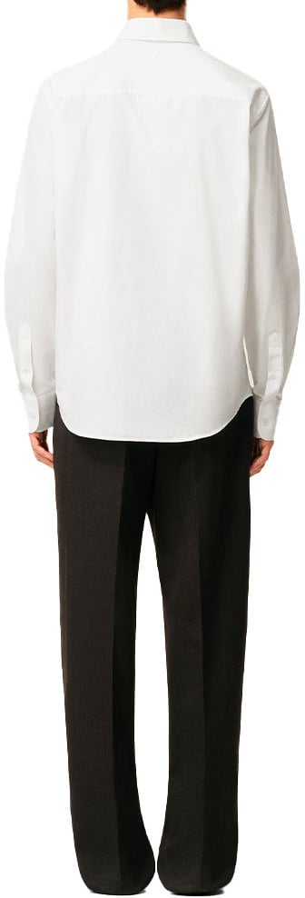 AMI Paris chemise en popeline de coton Beige