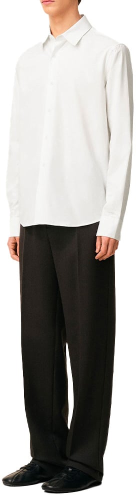 AMI Paris chemise en popeline de coton Beige