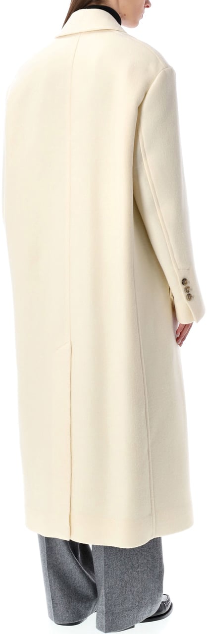 AMI Paris Double Breast Coat Bianco Wit