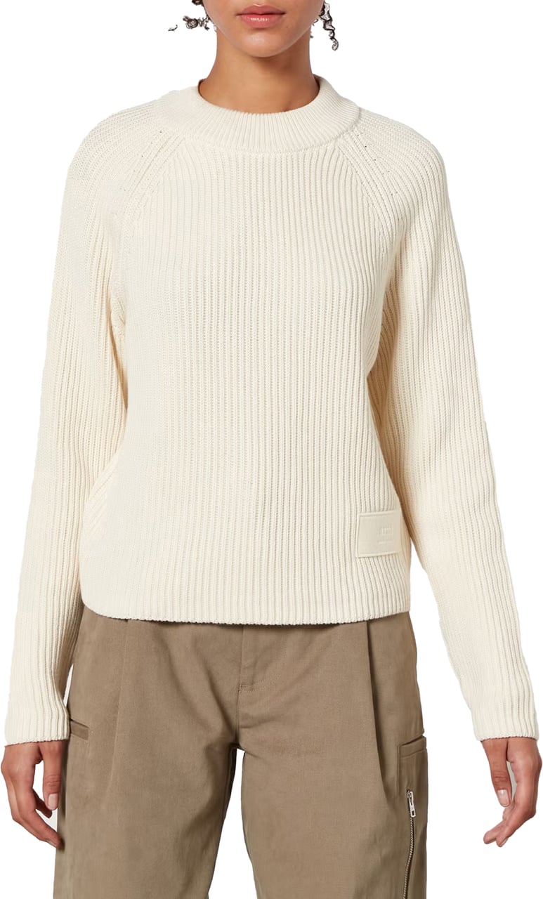 AMI Paris Logo Patch Ribbed Sweater Divers