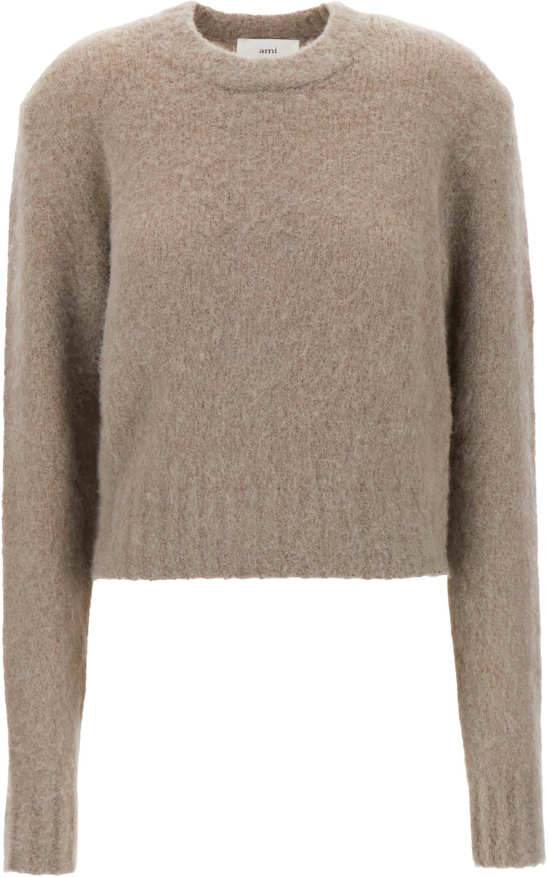 AMI Paris AMI Paris Grey stretch alpaca blend sweater Grijs