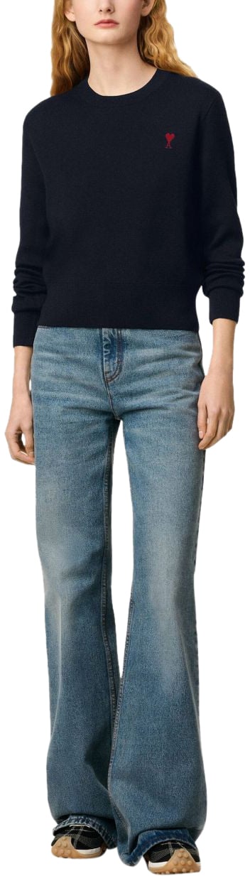 AMI Paris Sweaters Blue Blauw