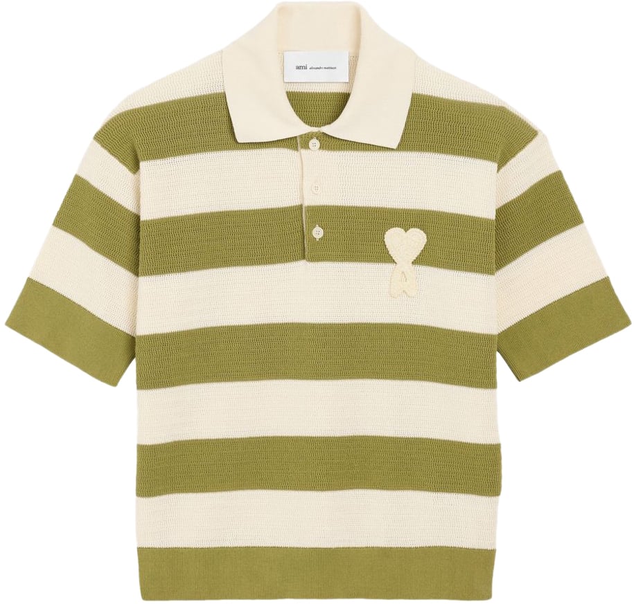 AMI Paris T-Shirts And Polos Kaki Bruin