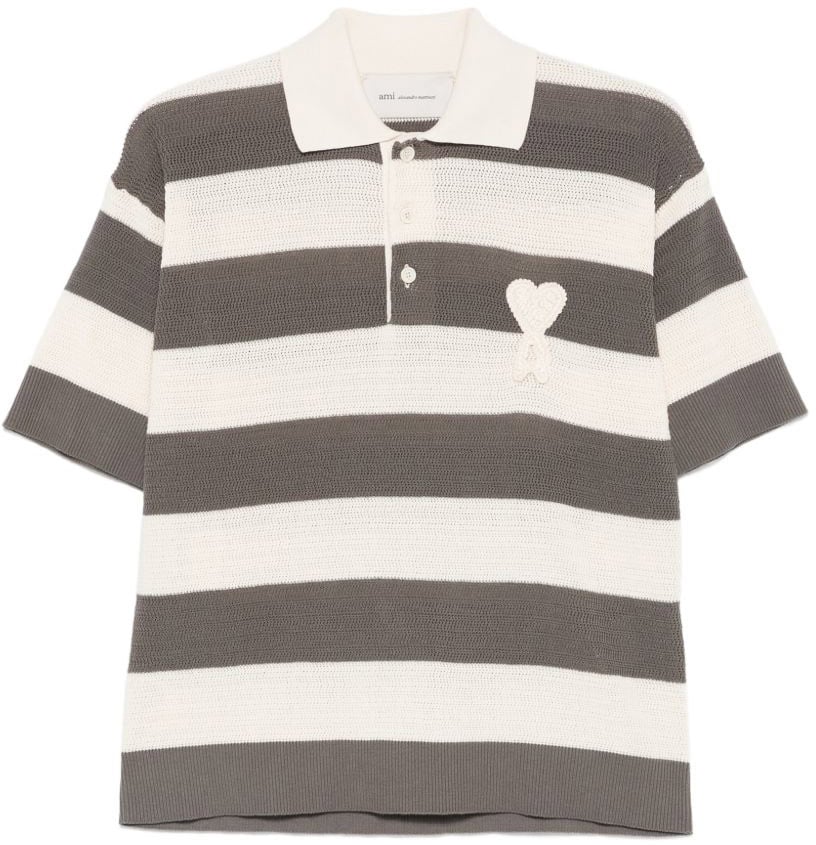 AMI Paris T-Shirts And Polos Grey Grijs