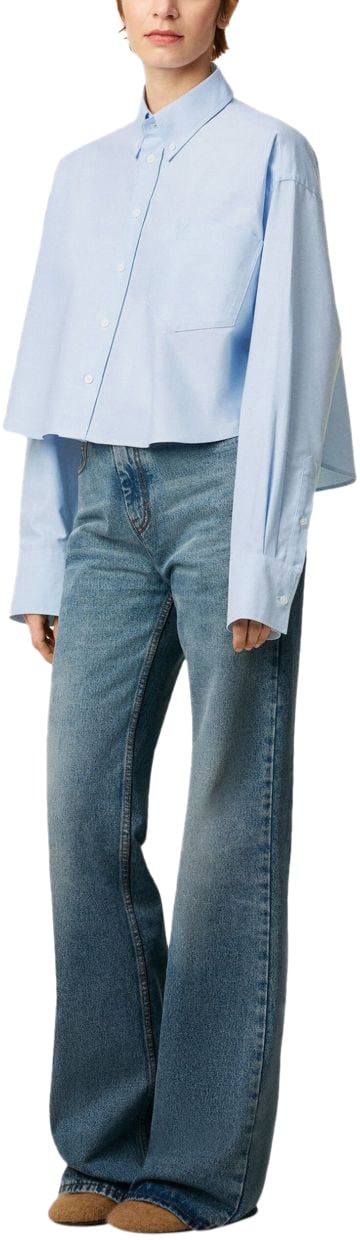 AMI Paris Shirts Clear Blue Blauw