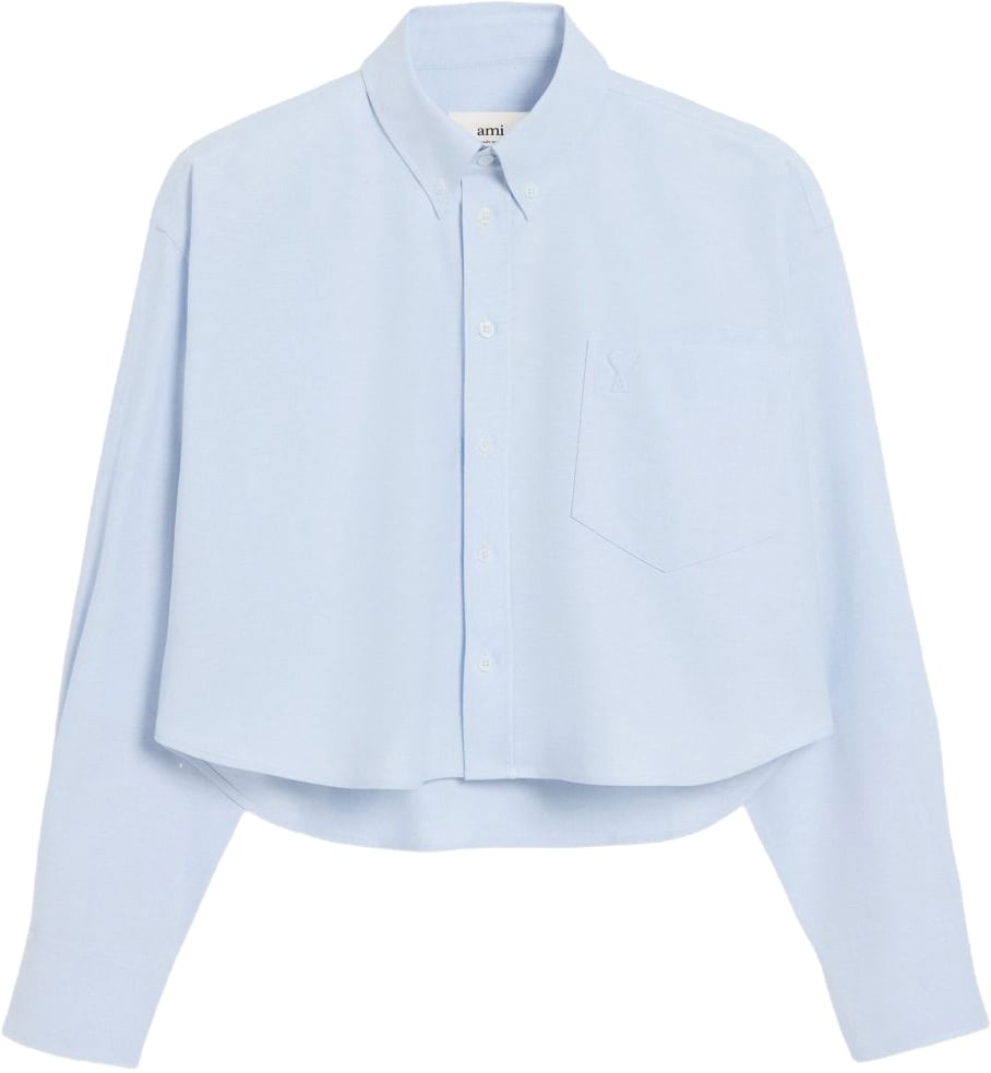 AMI Paris Shirts Clear Blue Blauw