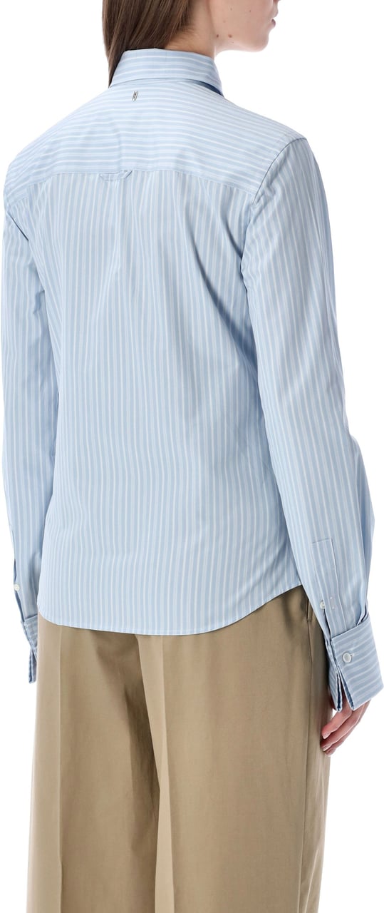 AMI Paris Ruffled Shirt Blu Blauw