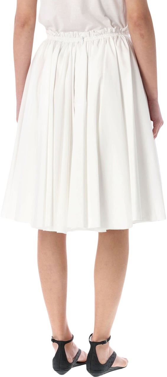 AMI Paris Corolla Midi Skirt Bianco Wit