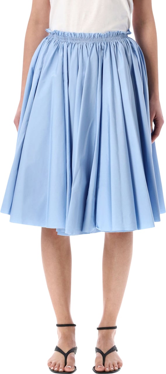 AMI Paris Corolla Midi Skirt Blu Blauw